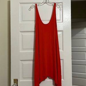 coral cotton dress